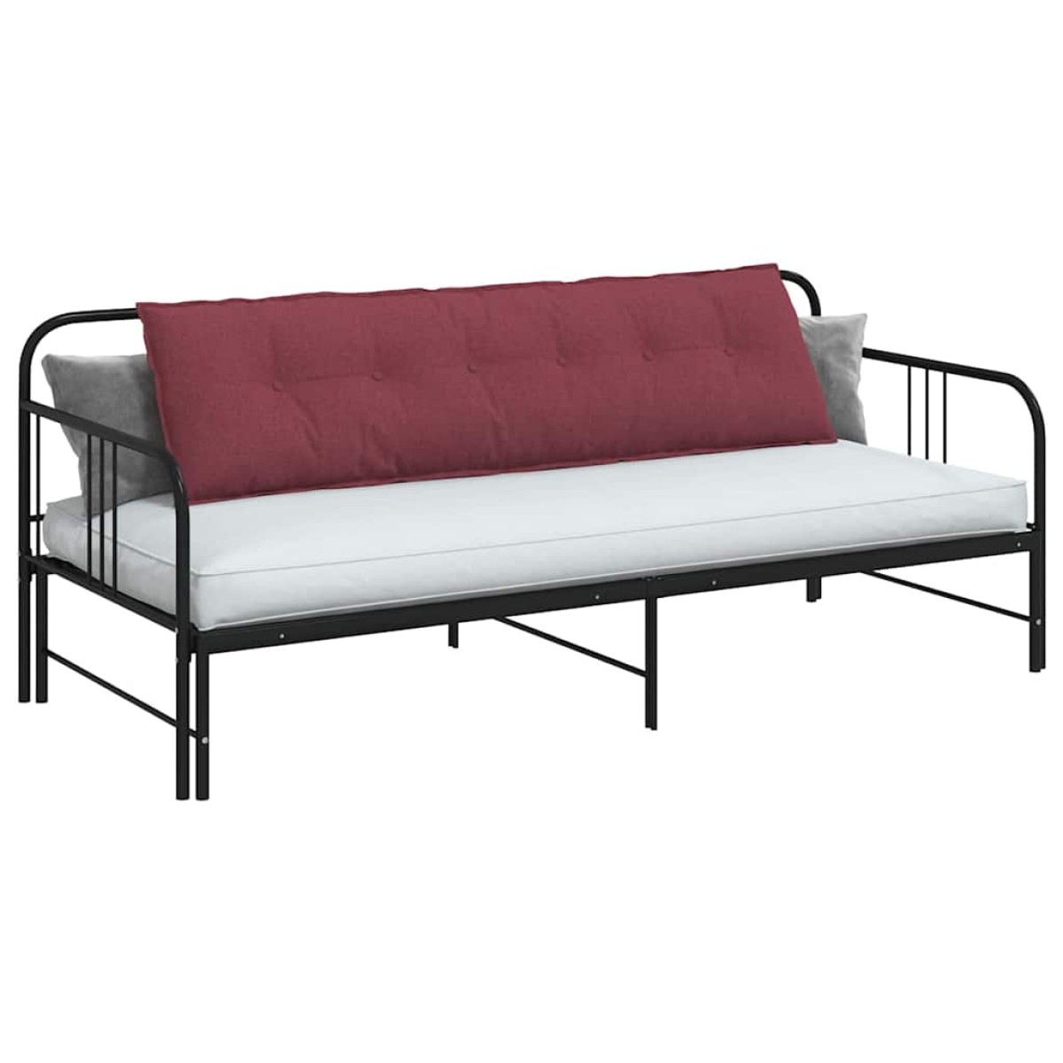 vidaXL Μαξιλάρι Πλάτης Κόκκινο 180 x 19 x 50 εκ ύφασμα