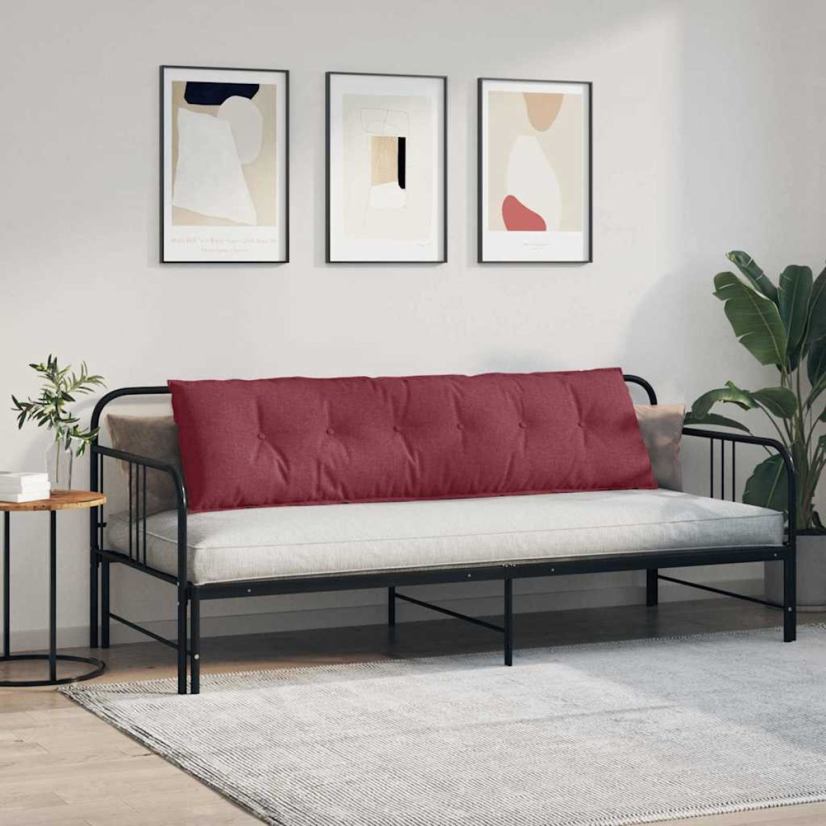 vidaXL Μαξιλάρι Πλάτης Κόκκινο 180 x 19 x 50 εκ ύφασμα