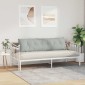 vidaXL Μαξιλάρι Πλάτης Ανοιχτό γκρι 180 x 50 εκ. Υφασμάτινο Κορντουρά