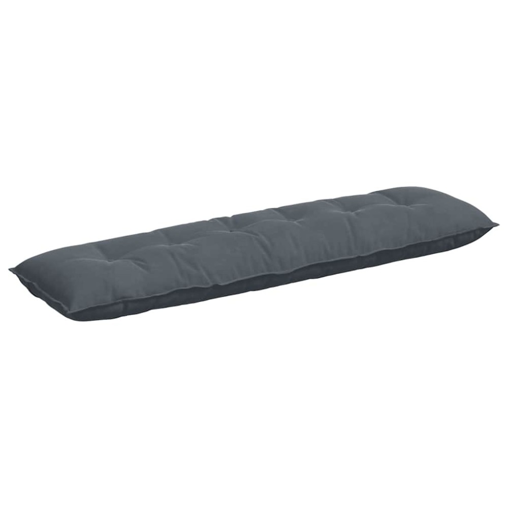 vidaXL Μαξιλάρι Πλάτης Σκούρο Γκρι 180 x 50 εκ. Υφασμάτινο Κορντουρά