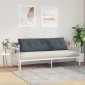 vidaXL Μαξιλάρι Πλάτης Σκούρο Γκρι 180 x 50 εκ. Υφασμάτινο Κορντουρά