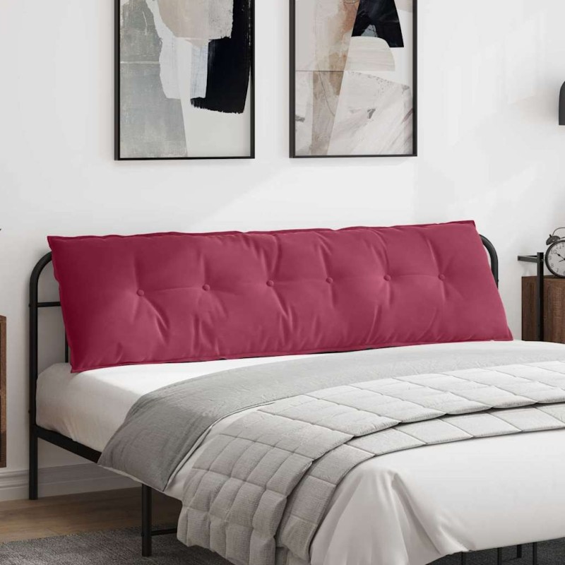 vidaXL Μαξιλάρι Πλάτης Κόκκινο 180 x 50 εκ. Υφασμάτινο Κορντουρά