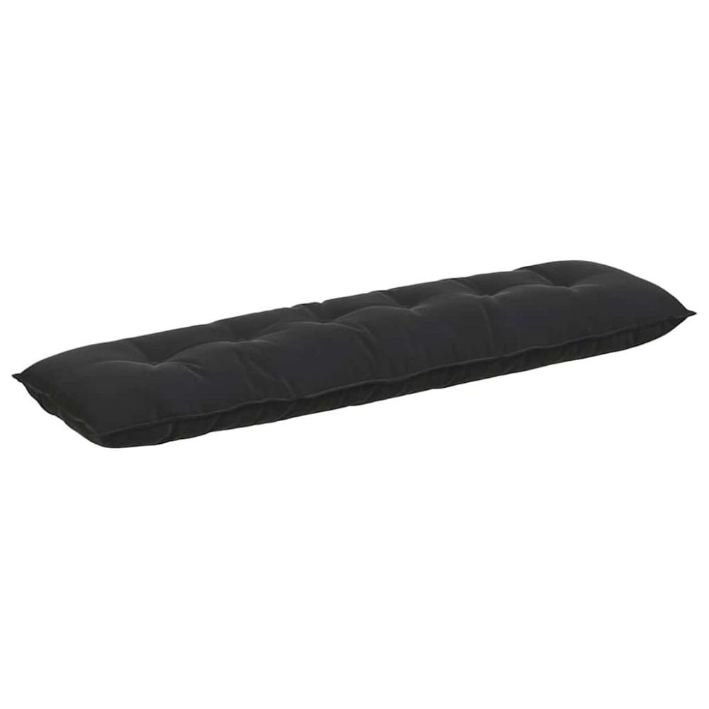 vidaXL Μαξιλάρι Πλάτης Μαύρο 180 x 50 εκ. Υφασμάτινο Κορντουρά