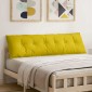 vidaXL Μαξιλάρι Πλάτης Κίτρινο 180 x 50 εκ. Υφασμάτινο Κορντουρά