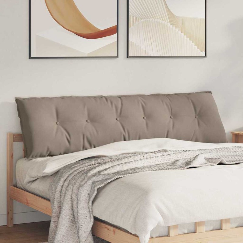 vidaXL Μαξιλάρι Πλάτης Taupe 180 x 50 εκ. Ύφασμα Μικροΐνας