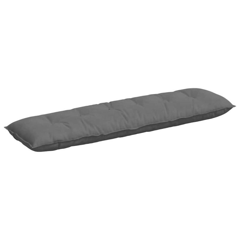 vidaXL Μαξιλάρι Πλάτης Σκούρο Γκρι 180 x 50 εκ. Ύφασμα Μικροΐνας