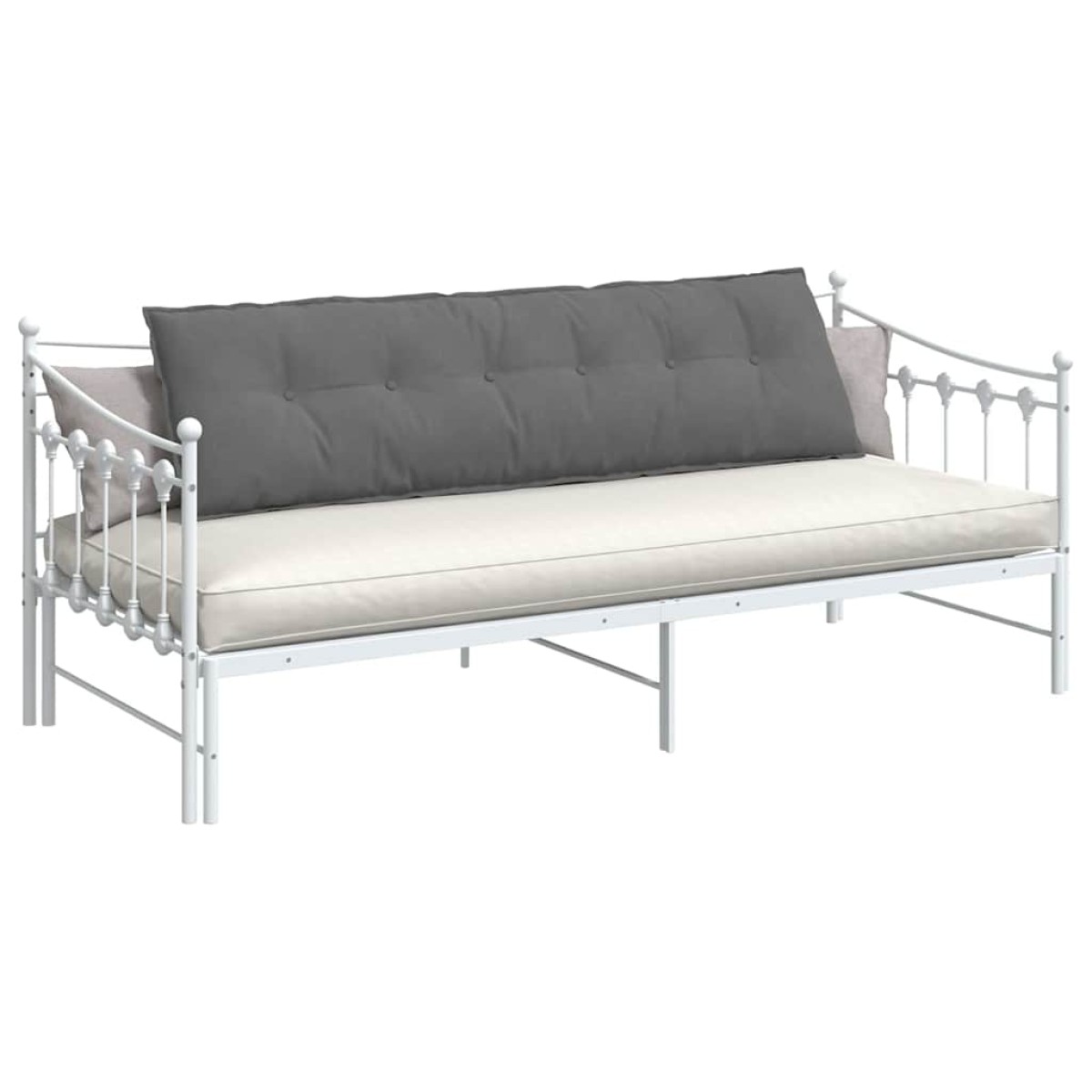 vidaXL Μαξιλάρι Πλάτης Σκούρο Γκρι 180 x 50 εκ. Ύφασμα Μικροΐνας