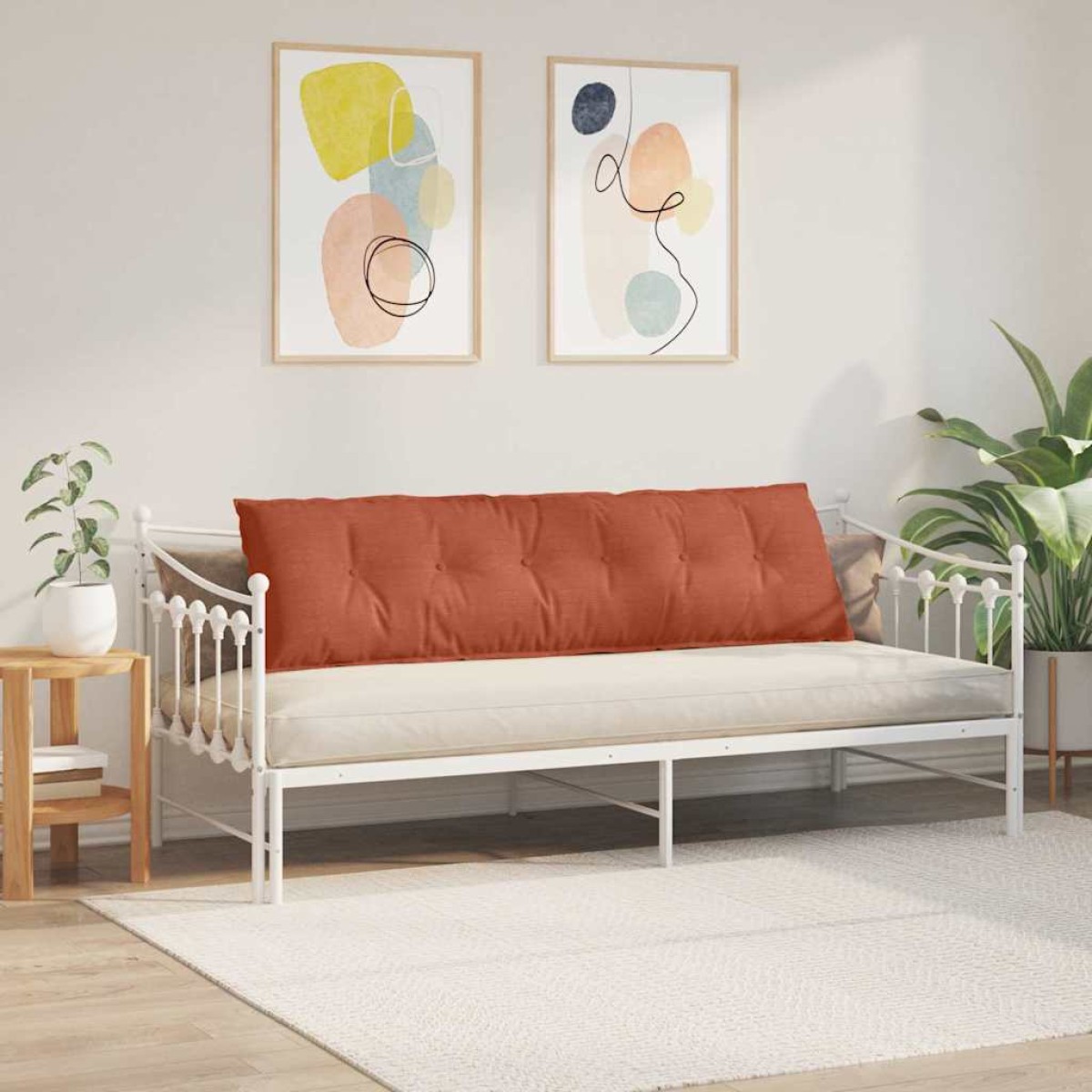 vidaXL Μαξιλάρι Πλάτης Κόκκινο Πορτοκαλί 180 x 50 εκ.
