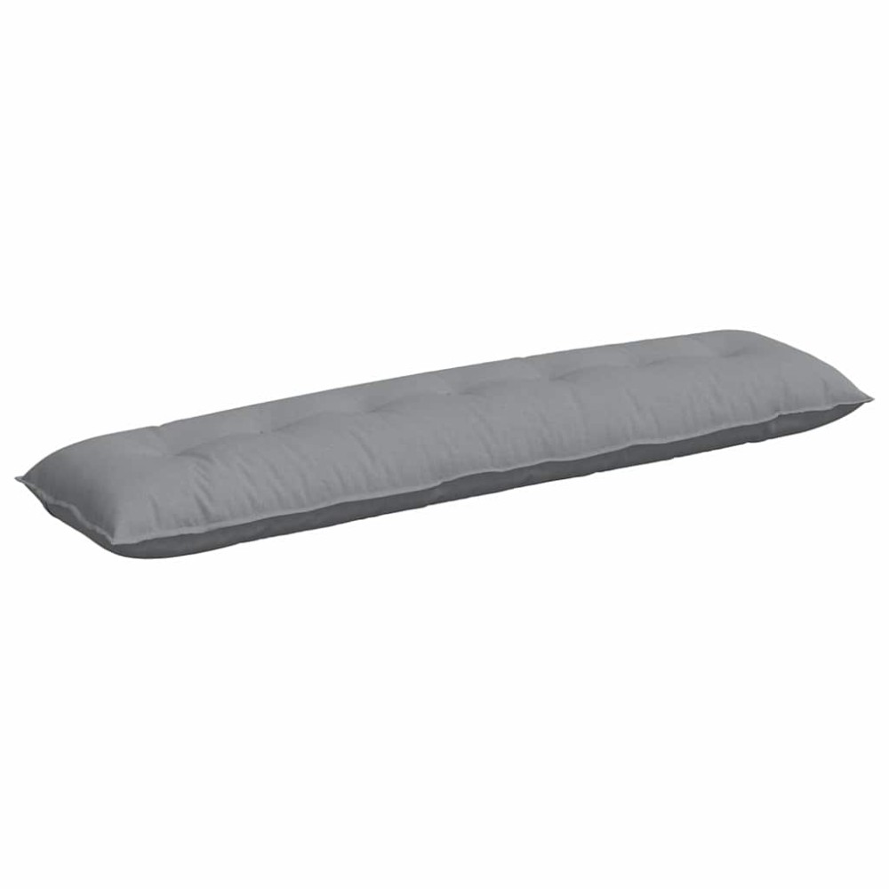 vidaXL Μαξιλάρι Πλάτης Ανοιχτό γκρι 200 x 19 x 50 εκ ύφασμα