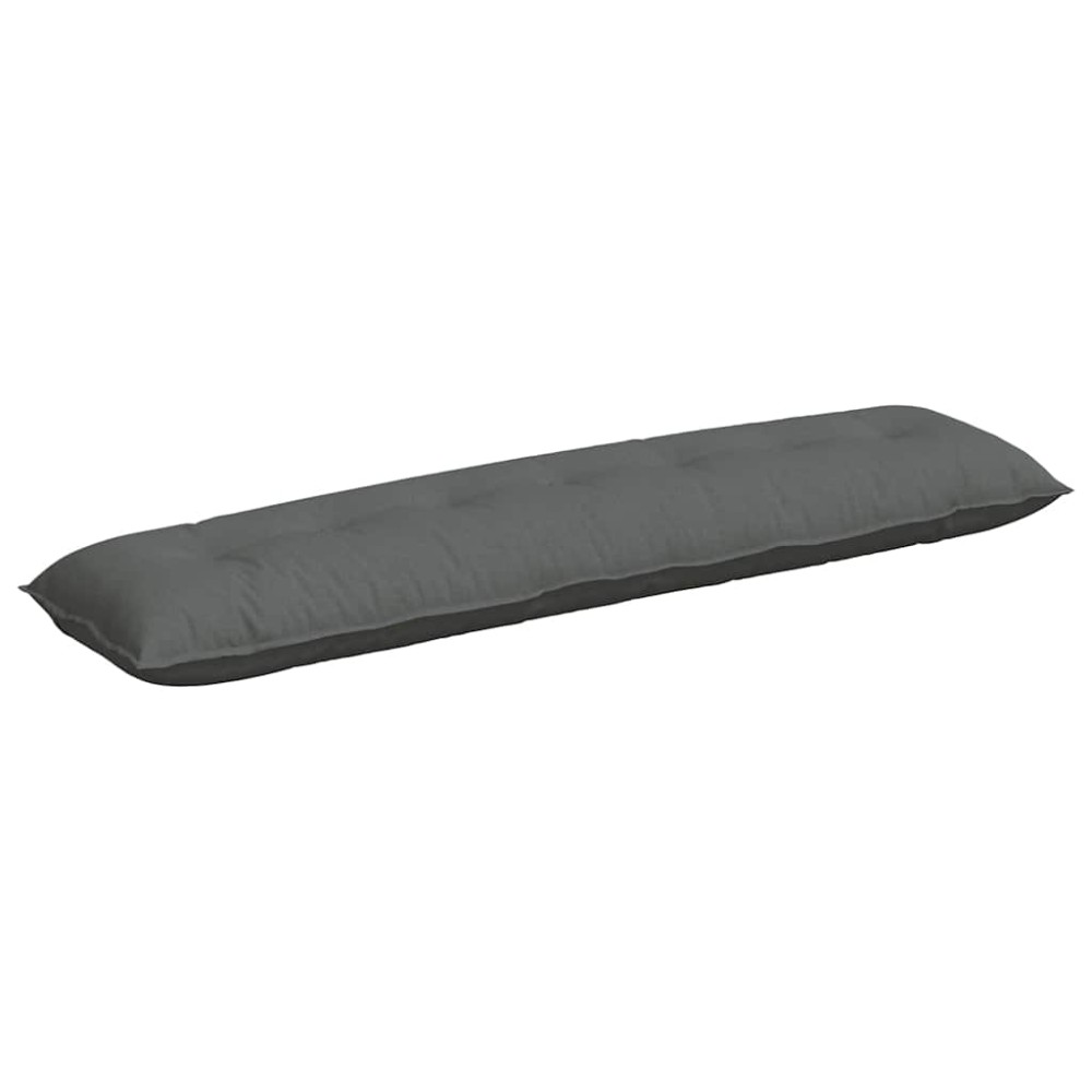 vidaXL Μαξιλάρι Πλάτης Σκούρο Γκρι 200 x 19 x 50 εκ ύφασμα