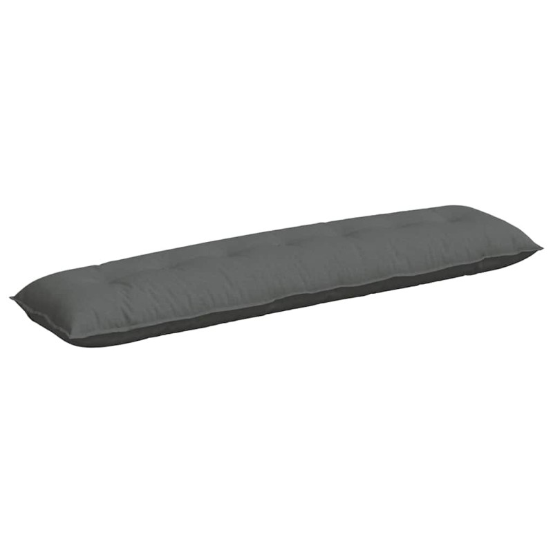 vidaXL Μαξιλάρι Πλάτης Σκούρο Γκρι 200 x 19 x 50 εκ ύφασμα