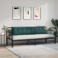vidaXL Μαξιλάρι Πλάτης Σκούρο Πράσινο 200 x 19 x 50 εκ ύφασμα