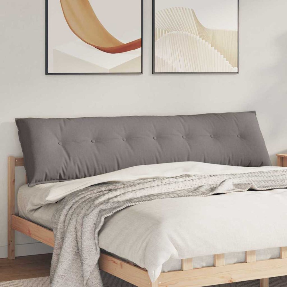 vidaXL Μαξιλάρι Πλάτης Taupe 200 x 19 x 50 εκ ύφασμα