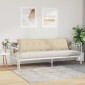 vidaXL Μαξιλάρι Πλάτης Κρεμ 200 x 19 x 50 εκ ύφασμα