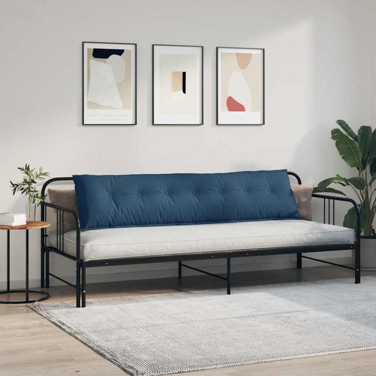 vidaXL Μαξιλάρι Πλάτης Μπλε 200 x 19 x 50 εκ ύφασμα