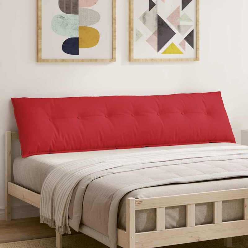 vidaXL Μαξιλάρι Πλάτης Κόκκινο 200 x 19 x 50 εκ ύφασμα