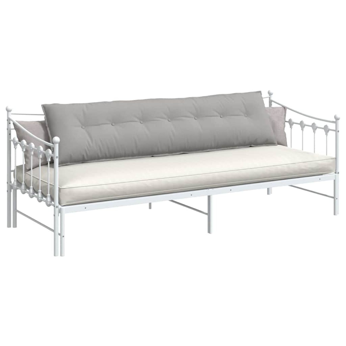 vidaXL Μαξιλάρι Πλάτης Σκίουρος Γκρί 200 x 19 x 50 εκ ύφασμα