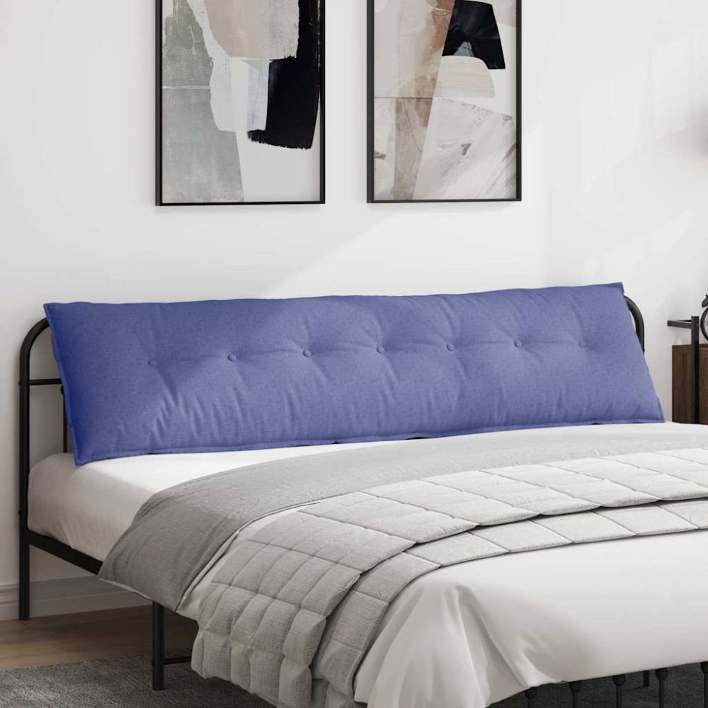vidaXL Μαξιλάρι Πλάτης Μπλε τζην 200 x 19 x 50 εκ ύφασμα