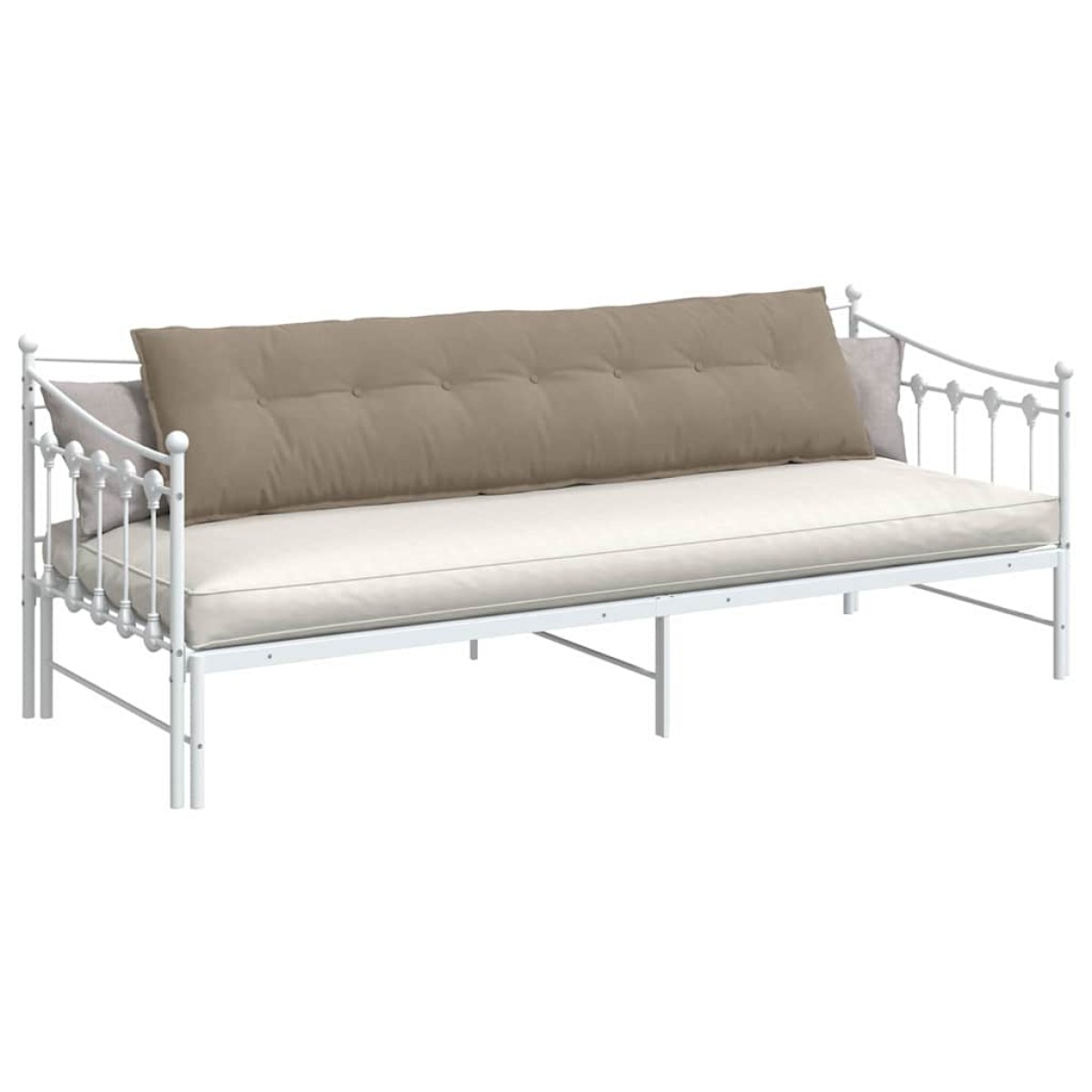 vidaXL Μαξιλάρι Πλάτης Taupe 200 x 50 εκ. Ύφασμα Μικροΐνας