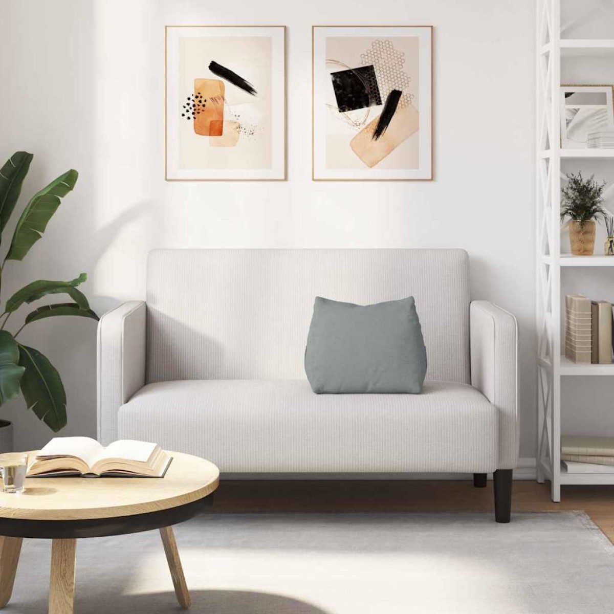 vidaXL Μαξιλάρι Πλάτης Ανοιχτό γκρι 45 x 20 x 35 εκ. ύφασμα