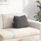 vidaXL Μαξιλάρι Πλάτης Σκούρο Γκρι 45 x 20 x 35 εκ. ύφασμα