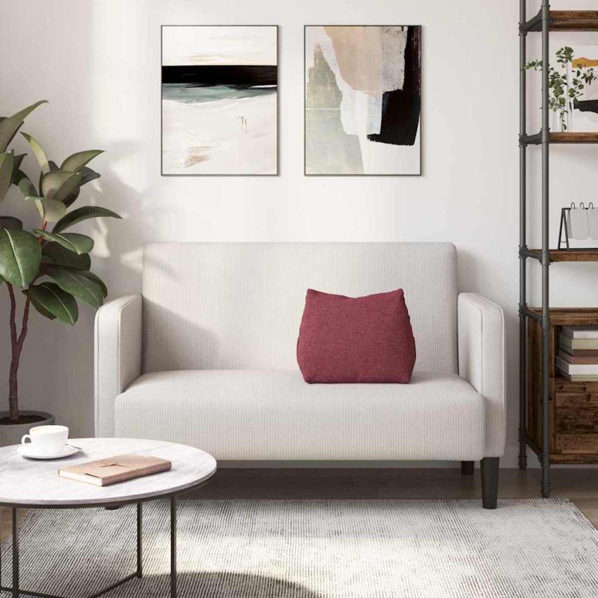 vidaXL Μαξιλάρι Πλάτης Κόκκινο 45 x 20 x 35 εκ. ύφασμα