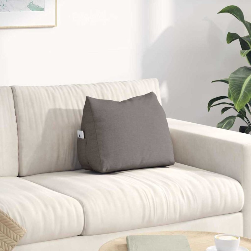 vidaXL Μαξιλάρι Πλάτης Taupe 45 x 20 x 35 εκ. ύφασμα
