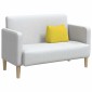 vidaXL Μαξιλάρι Πλάτης Απαλό Κίτρινο 45 x 20 x 35 εκ. ύφασμα