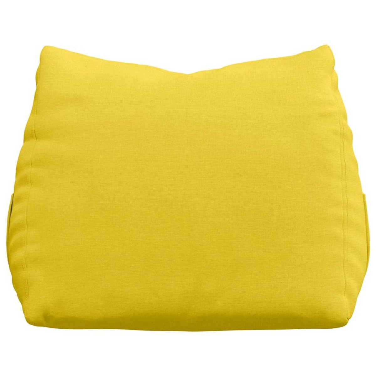 vidaXL Μαξιλάρι Πλάτης Απαλό Κίτρινο 45 x 20 x 35 εκ. ύφασμα