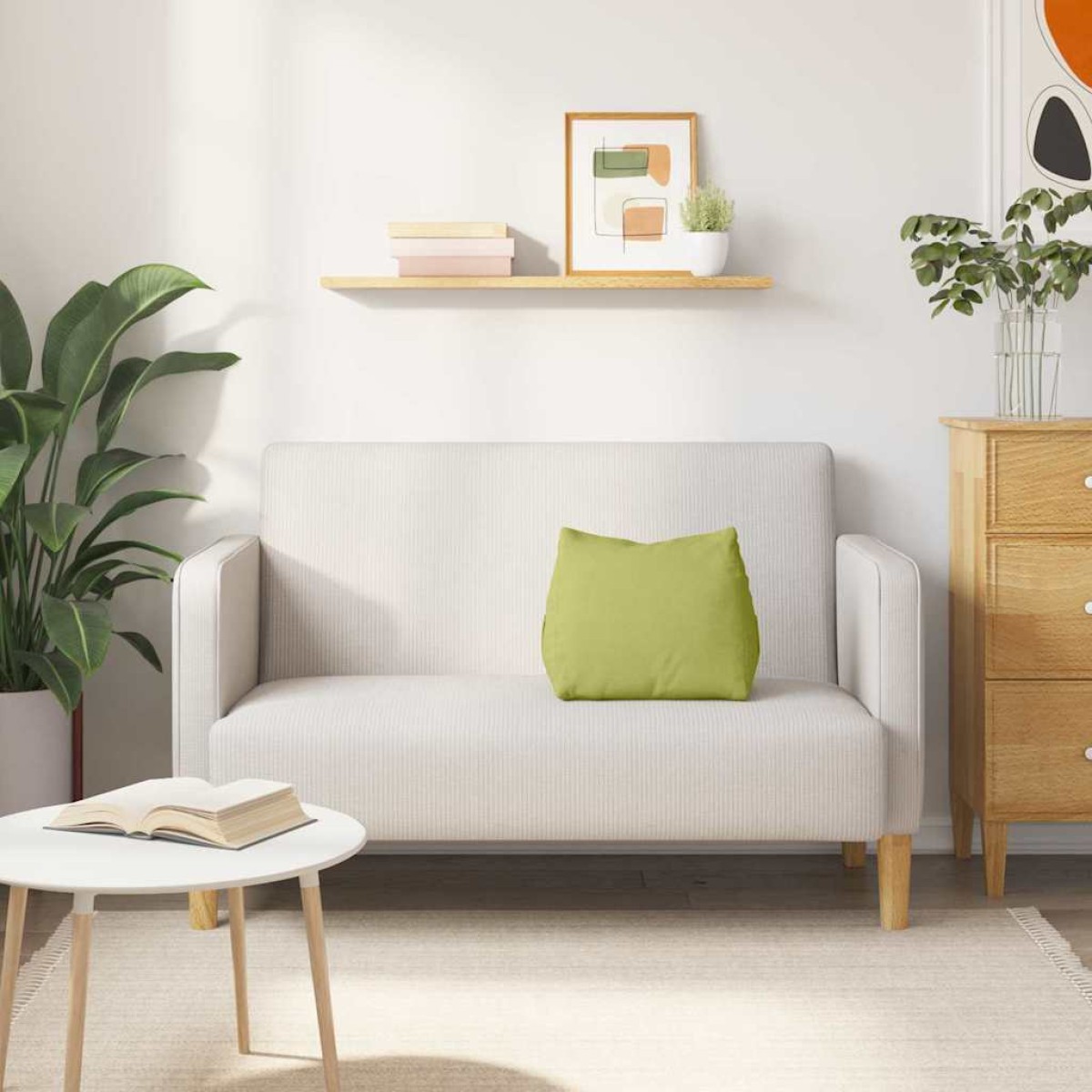 vidaXL Μαξιλάρι Πλάτης Ανοιχτό Πράσινο 45 x 20 x 35 εκ. ύφασμα