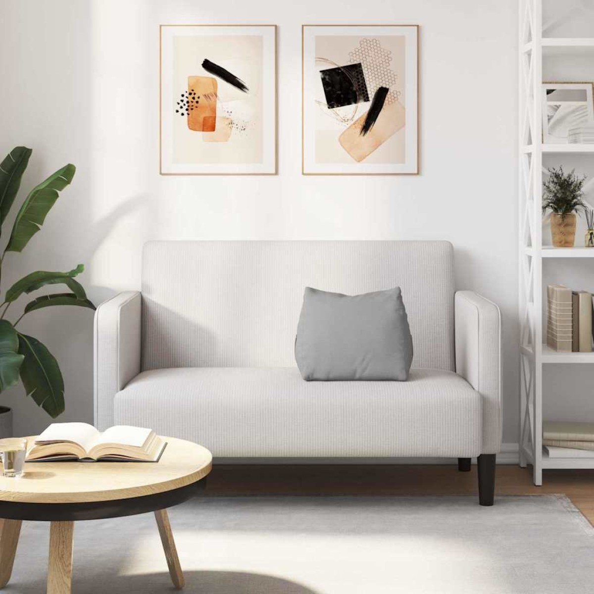 vidaXL Μαξιλάρι Πλάτης Σκίουρος Γκρί 45 x 20 x 35 εκ. ύφασμα