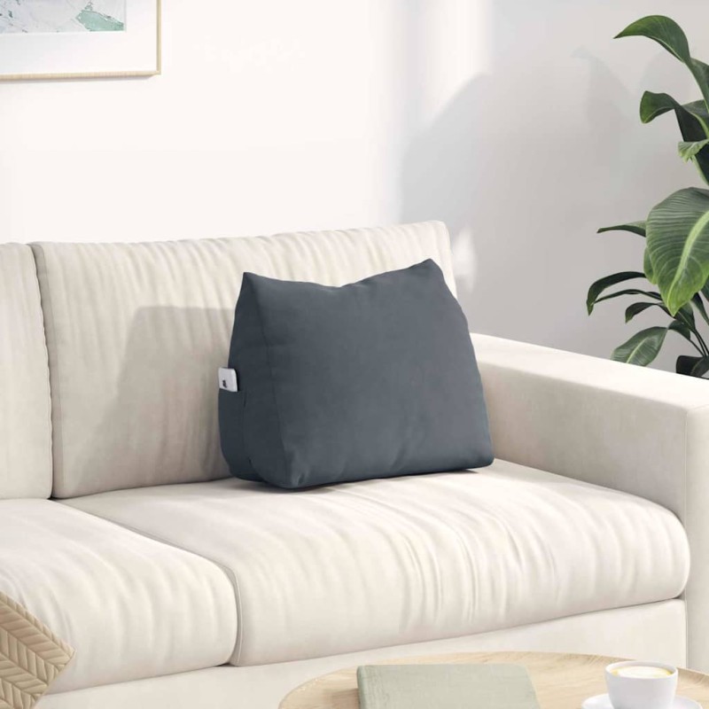 vidaXL Μαξιλάρι Πλάτης Σκούρο Γκρι 45 x 20 x 35 εκ.