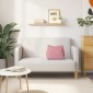 vidaXL Μαξιλάρι Πλάτης Ροζ 45 x 20 x 35 εκ. Υφασμάτινο Κορντουρά