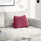 vidaXL Μαξιλάρι Πλάτης Κόκκινο 45 x 20 x 35 εκ. Υφασμάτινο Κορντουρά
