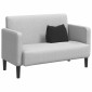 vidaXL Μαξιλάρι Πλάτης Μαύρο 45 x 20 x 35 εκ. Υφασμάτινο Κορντουρά