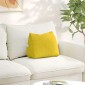 vidaXL Μαξιλάρι Πλάτης Κίτρινο 45 x 20 x 35 εκ. Υφασμάτινο Κορντουρά