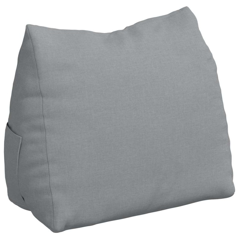 vidaXL Μαξιλάρι Πλάτης Ανοιχτό γκρι 60 x 20 x 50 εκ. ύφασμα