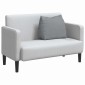vidaXL Μαξιλάρι Πλάτης Ανοιχτό γκρι 60 x 20 x 50 εκ. ύφασμα