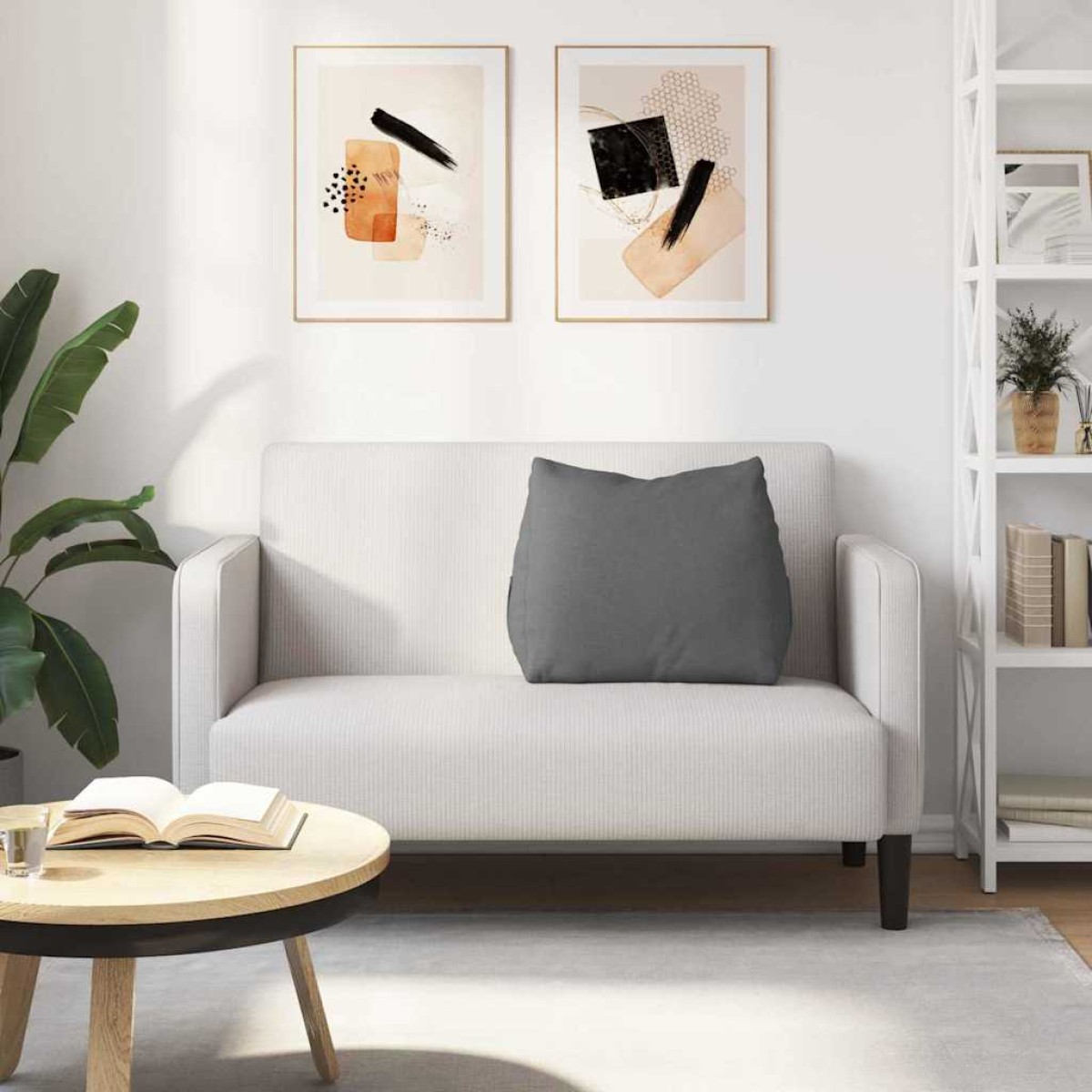 vidaXL Μαξιλάρι Πλάτης Σκούρο Γκρι 60 x 20 x 50 εκ. ύφασμα
