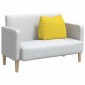 vidaXL Μαξιλάρι Πλάτης Απαλό Κίτρινο 60 x 20 x 50 εκ. ύφασμα