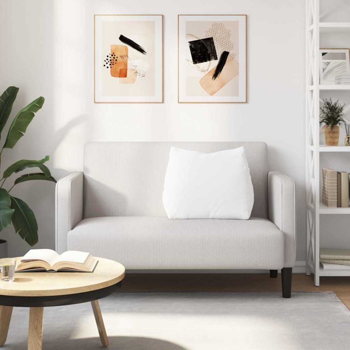 vidaXL Μαξιλάρι Πλάτης Λευκό 60 x 20 x 50 εκ. ύφασμα