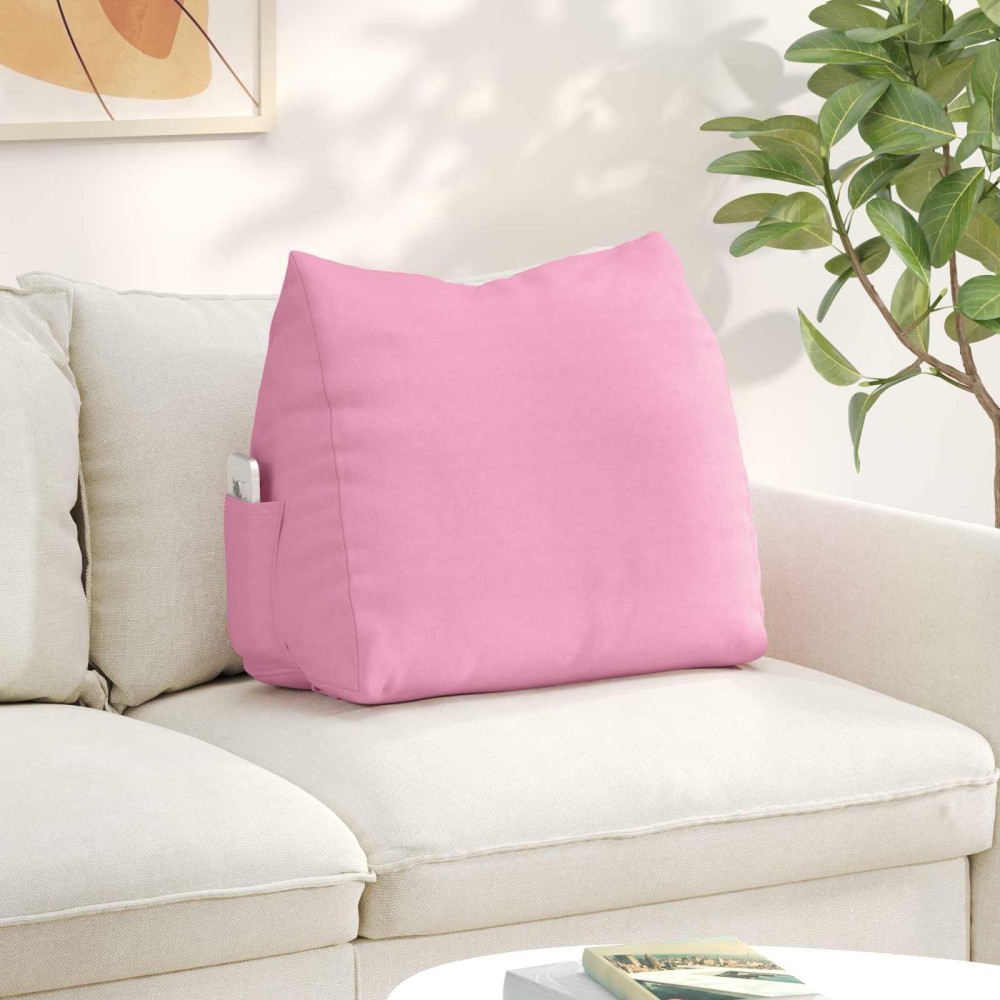 vidaXL Μαξιλάρι Πλάτης Ροζ 60 x 20 x 50 εκ. ύφασμα