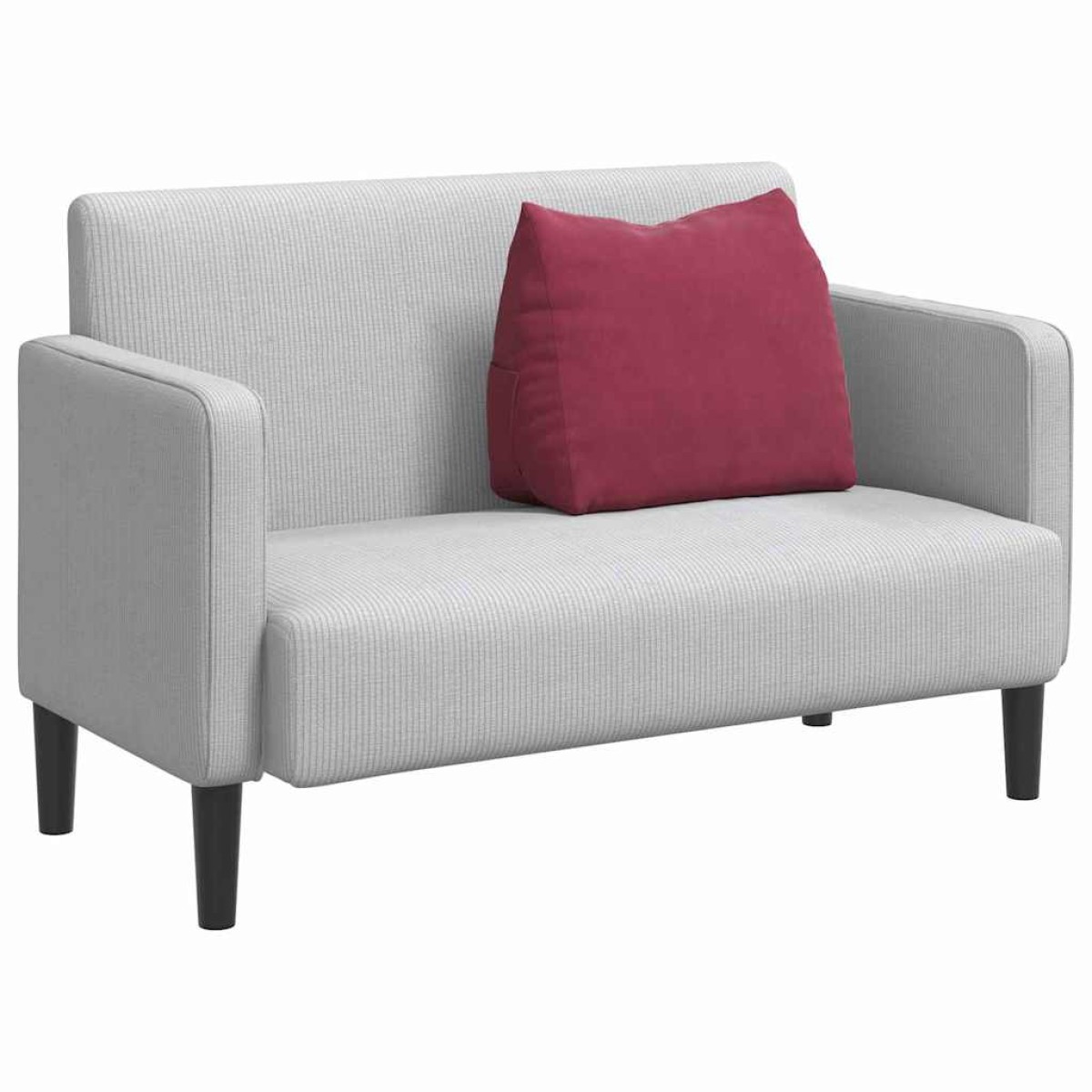 vidaXL Μαξιλάρι Πλάτης Κόκκινο 60 x 20 x 50 εκ. Υφασμάτινο Κορντουρά