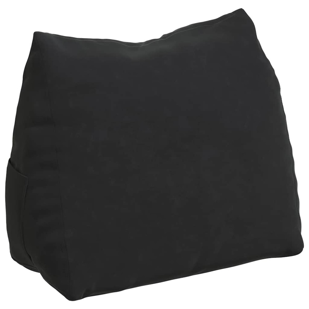 vidaXL Μαξιλάρι Πλάτης Μαύρο 60 x 20 x 50 εκ. Υφασμάτινο Κορντουρά
