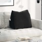 vidaXL Μαξιλάρι Πλάτης Μαύρο 60 x 20 x 50 εκ. Υφασμάτινο Κορντουρά