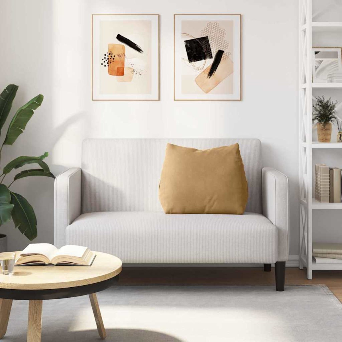 vidaXL Μαξιλάρι Πλάτης Καφέ 60 x 20 x 50 εκ. Υφασμάτινο Κορντουρά