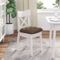 vidaXL Μαξιλάρια καθισμάτων 4 τμχ. Ύφασμα Καφέ 40 x 40 x 12 εκ.