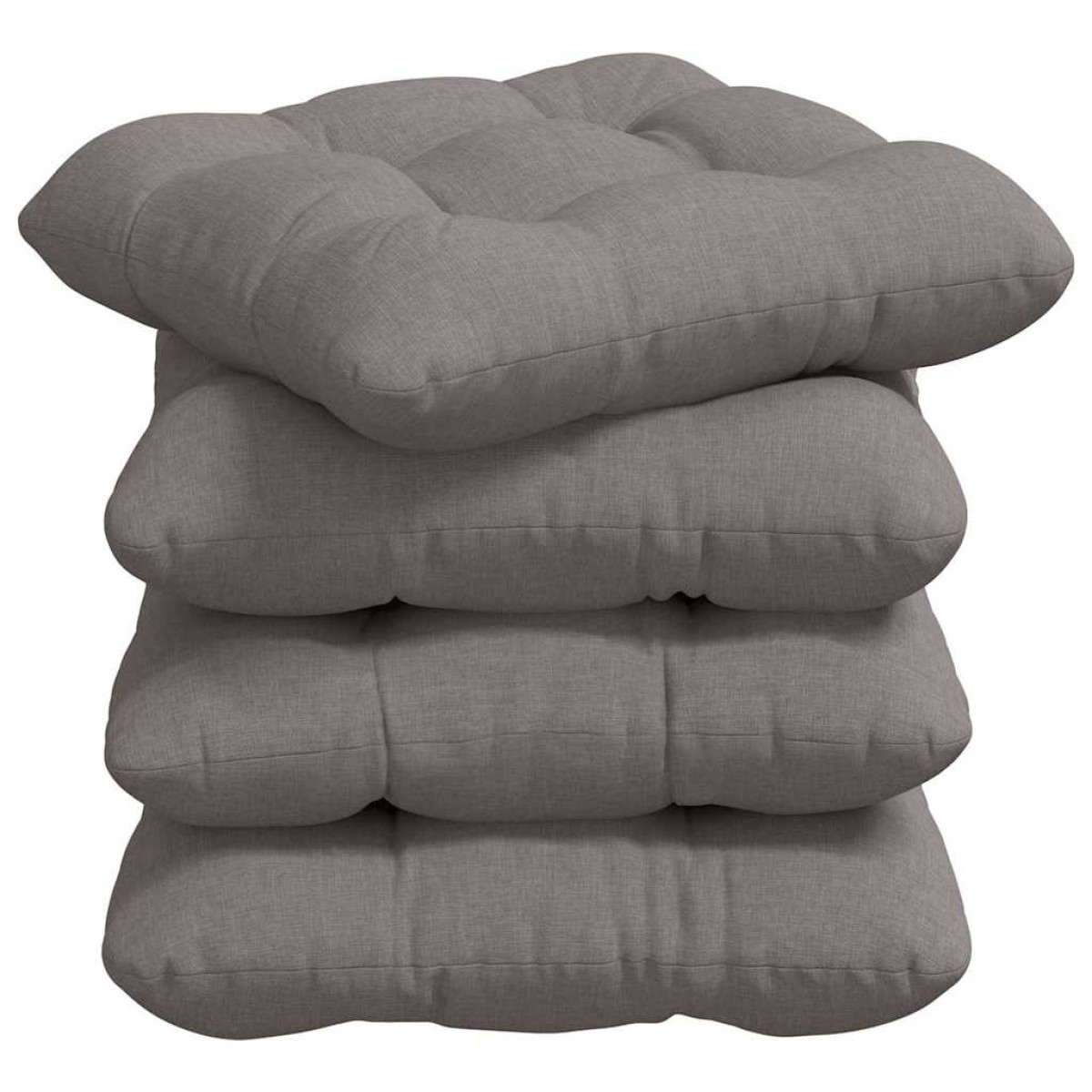 vidaXL Μαξιλάρια καθισμάτων 4 τμχ. Ύφασμα Taupe 40 x 40 x 12 εκ.