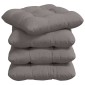 vidaXL Μαξιλάρια καθισμάτων 4 τμχ. Ύφασμα Taupe 40 x 40 x 12 εκ.