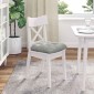 vidaXL Μαξιλάρια καθισμάτων 4 pcs Ύφασμα Μικροΐνας Ανοιχτό γκρι